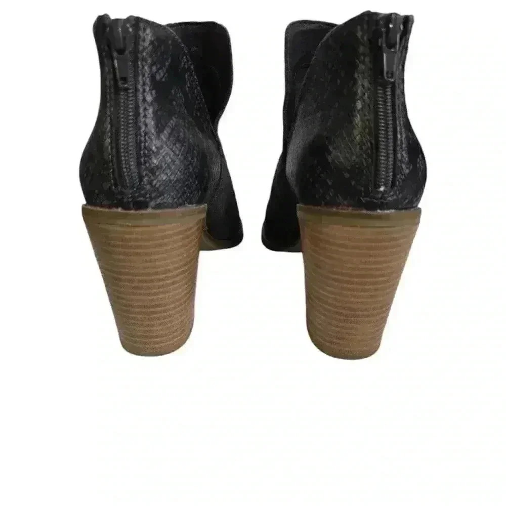 Dolce Vita DV8 Shai Mixed Material Heeled Gray Bootie Boots Shoes Size 9 - Picture 4 of 7